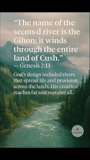 🌊Genesis 2:13: The River Gihon – God’s Provision Flowing to the Nations