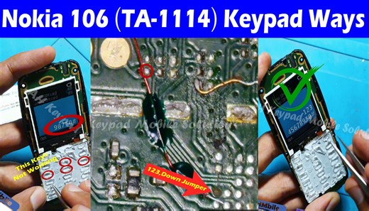 Nokia 106 123 and Down Button Not Work | Nokia TA-1114 Keypad Problem Watch on YouTube: https://youtu.be/QnPnVSAkalU Subscribe Touch Mobile YouTube Channel: https://bit.ly/ah_mobile Subscribe Keypad Mobile YouTube Channel: http://bit.ly/AH_KMS #AHmobile #AHMR #AHKMS - Buy me a Coffee 5$:paypal.me/farhanjamber Agar Video se ap ki help ho jaye to 1 Coffee ki Payment RS:100 send kar den, Jazak-Allah (UBL Bank Account) IBAN Number: PK83UNIL0109000267235265 | AH Mobile & Refrigeration