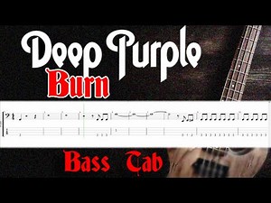 Deep Purple - Burn - Bass Bass Track Only with Tab and Score