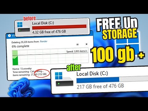 8 Super WAYS to FREE UP STORAGE on Windows 11 & 10 (Upto 100+ GB)