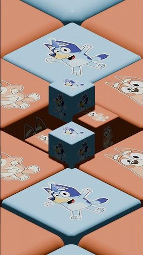 Bluey and Bingo Spining Cubes Reverse #bluey #bingo