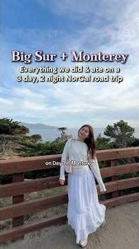Day 1: LA to Monterey of my 3-day Big Sur road trip! #Highway1 #CaliforniaCoast #monterey #roadtrip