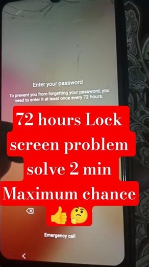 72 HOURS LOCK SCREEN PROBLEM SOLVE|| 72 HOURS LOCK SCREEN RESOLVE||#shorts #tech #viral