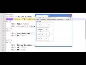 Learn HTML: How to create tables in HTML ?
