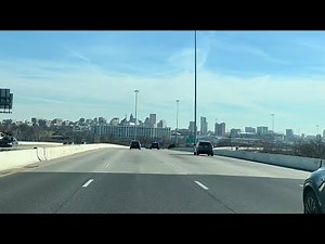 Drive through Baltimore on Interstate I-95 North, Fort McHenry Tunnel