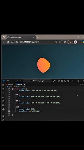 Morphing Shape using HTML and CSS