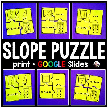 Finding Slope Puzzle Activity - print and digital