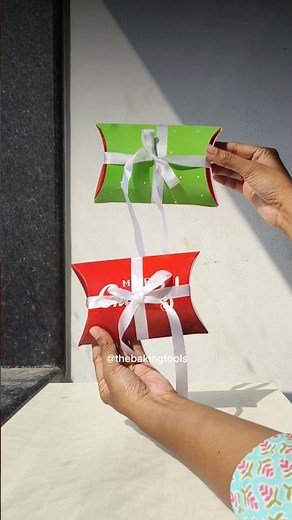 Christmas Pillow Boxes for Chocolates & Candies 🍬 | The Baking Tools #shorts #bakingsupplies