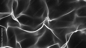 Halftone dot wave background. Abstract halftone dots pattern with white wave dot and black background. Halftone texture with wave dots. Dotted animated gradient.