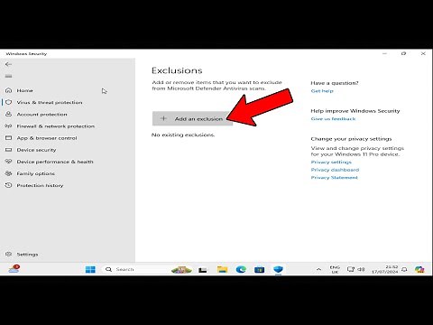 How To Add Exclusions For Windows Defender In Windows 11