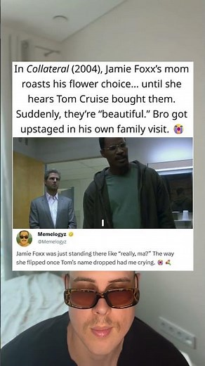 In Collateral (2004), Jamie Foxx’s Mom Changes Her Tune Fast When Tom Cruise Buys the Flowers 😂