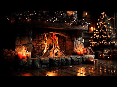 Christmas Fireplace 4K with Crackling Logs | Cozy Yuletide Ambience for Stress and Insomnia Relief