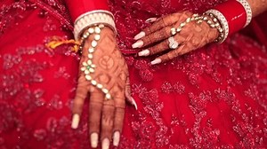 Slow Motion Shot Indian Bride Showing Stock Footage Video (100% Royalty-free) 3559557565 | Shutterstock