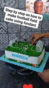 255K views · 5.4K reactions | Step by step on how to make football field cake using fondant | Irresistiblecake joybunmi | Facebook