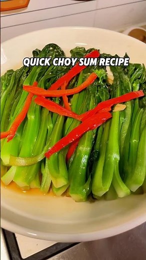 Quick Choy Sum Recipe #veggies #chinesefood #chinesecuisine #choysum #veggiefood #easyrecipe