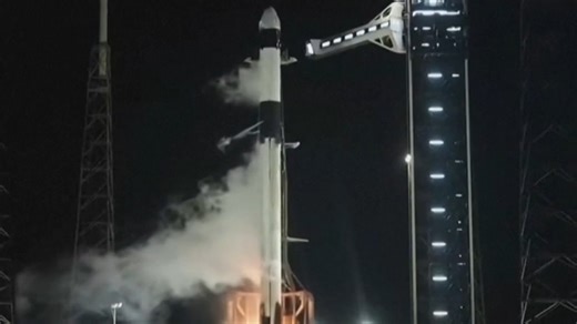 SpaceX has launched four astronauts on an eight-month mission to the International Space Station from Florida. | Sky News Australia