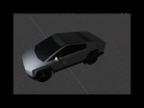 cybertruck made for animation testing and game designing
