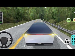 New Silver Tesla cyber truck - 3d Driving Class || Car Game #Gameplay #cargame