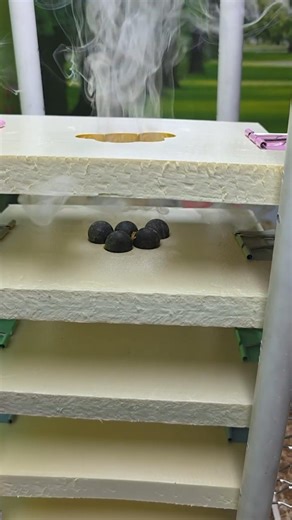 1000°C Hot Iron Balls vs Thermocol 😱. #shorts #asmr #experiment