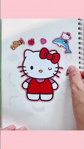 Decorate with stickers Hello Kitty#HelloKitty#Sanrio#diy