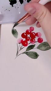 67K views · 3.6K reactions | How to paint simple winter berries! #watercolortutorial #watercolor | EmJ Lefebvre | Facebook