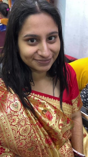 #nonbengalibride #simplemakeup #ritudutta #gobardanga 8001993555 2nd time abar sajalam ami 🥰👌❤️ | Ritu Dutta