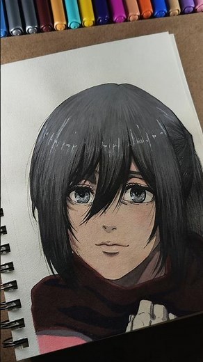 Mikasa Ackerman drawing from attack on Titan #shorts #attackontitan #mikasa