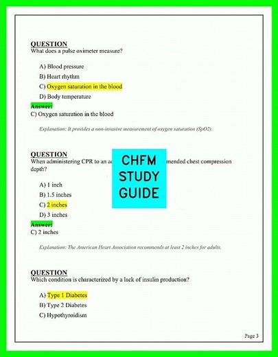 CHFM Study Guide 2026 Exam Prep Video | Complete Review Questions and Answers Updated Latest 2026.