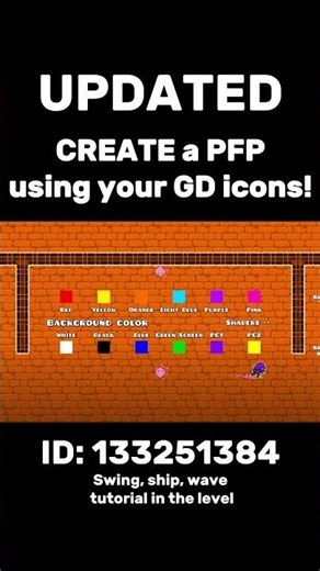 How to make a profile picture using Geometry Dash icons tutorial pt. 2 (UPDATED)
