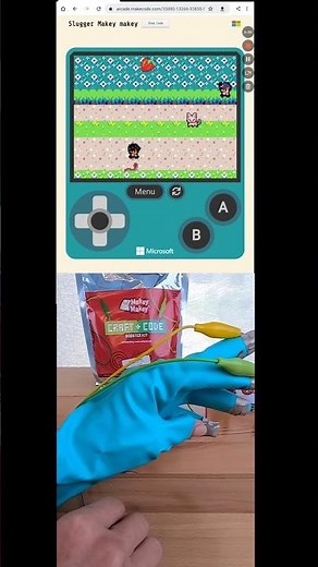 #MakeyMakey accessibility glove controller with #MakeCode Arcade!