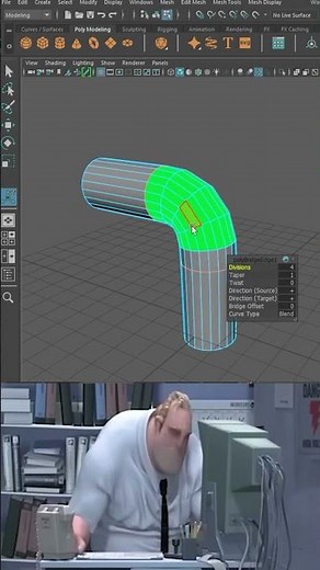 Noob vs Pro Artist: 3D Maya Creating Pipes #3dtips #mayatips#shorts
