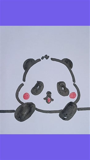 ✨ How to Draw a Cute Chubby Panda #pandaDrawing #cutedrawing #kawaiidrawing #easydrawing #shorts