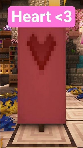 Cool Minecraft Banner 39 - Heart #minecraft #bannerdesign #gaming #banner #minecraftshorts