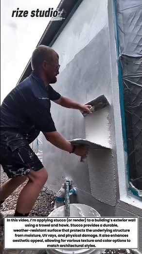 Exterior Wall Stucco Application | Plastering for Building Finishing