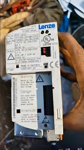 Lenze 8200 vector frequency inverter, model E82EV251_2C #automation #automationengineering #lenze