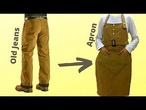 Make Apron out of Old Jeans | Quick Transformation | Easy Sewing | Thrift-Flip | Recycle Used Jeans