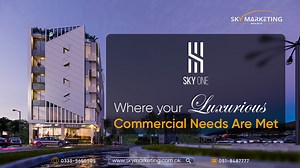 To fulfill your luxurious commercial needs, Sky Marketing presents Sky One that is sure to give you an outstanding commercial investment experience. Shops & offices are available for booking at 15% of the total price. #SkyOne #ProjectbySkyMarketing #1RealEstateMarketingCompany #commercialinvestment #masterpiece #primelocation #LuxuriousDesigns #StateOfTheArt #infrastructure #Shops #officespace #booknow | Sky Marketing | Facebook