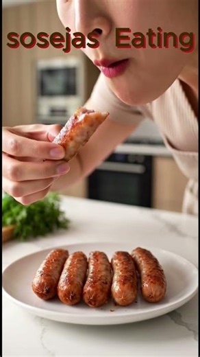 Juicy Sausages ASMR 🌭🔥 Satisfying Eating Sounds! #Shorts