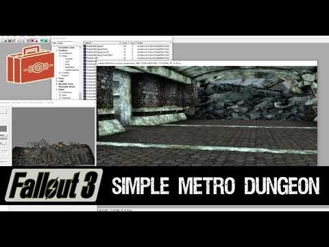 Fallout 3 Geck - making a simple metro dungeon part 2