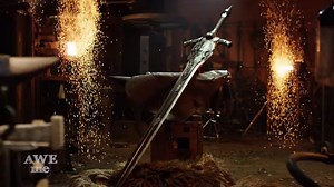 Someone forged the Greatsword of Artorias from Dark Souls in real life and it's a bit big