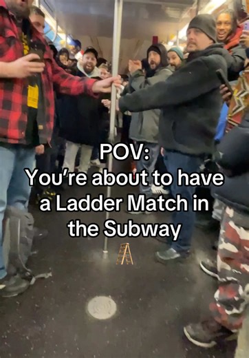 POV: You’re about to have a ladder match in the NYC Subway 😭🪜 @Timhannrivera