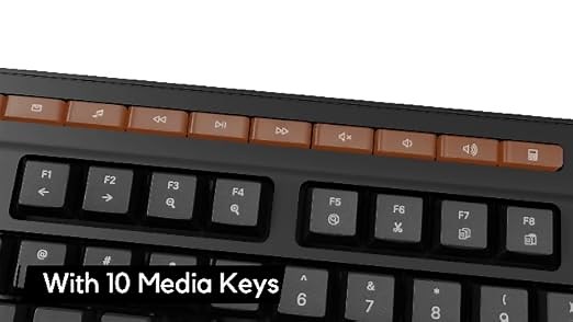Multimedia USB Keyboard Wired with Wrist Rest