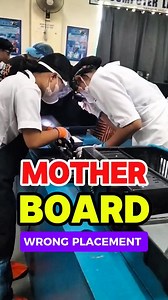 MOTHERBOARD ❌wrong placement ✅Always place the motherboard on an anti-static mat to prevent electrostatic discharge (ESD) damage. #ComputerSystemServicing #ITSkills #computerrepair #pcassembly #pcdisassembly #highlights | Teachervince