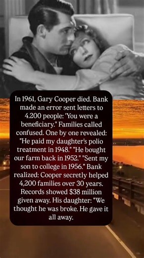 Gary Cooper Secretly Gave Away $38 Million—And Nobody Knew 💔😭
