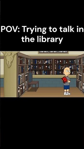 caillou going to the library #goanimate #animation #funny #caillou #library #shorts