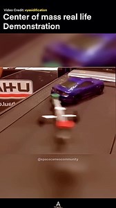 Center of Mass real-life demonstration. Follow @spacecameocommunity for more. #centerofmass #gravity #physics #demonstration #science #positioning | Space Cameo