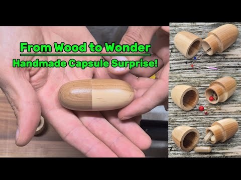 DIY Wooden Capsule Shaped Box – Ideal for Gifts, Medicine, Sewing Needles & Tiny Treasures!