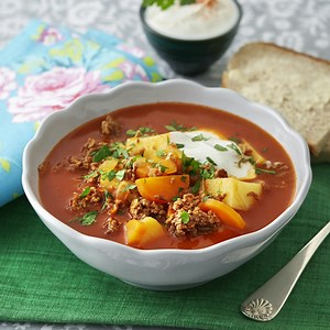 Gulaschsoppa med köttfärs