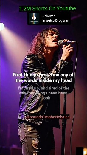 First Thing First I'ma Say All The Words Inside My Head Lyrics #imaginedragons #believer #fyp#shorts