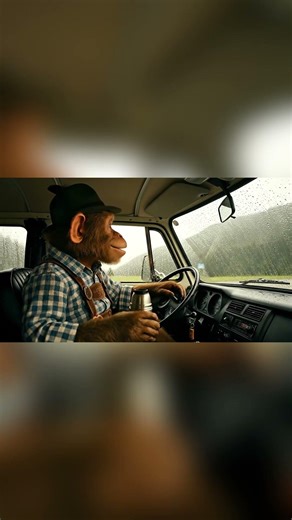 Ein Affe am Steuer: 'Ein bisschen nieseln ist kein Grund!